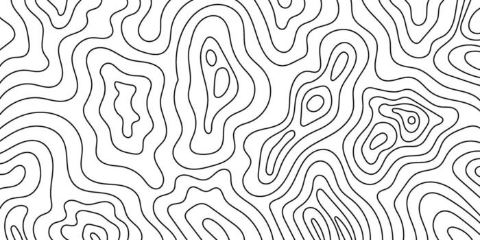 resumen sin costura modelo de fluido negro contorno líneas en blanco fondo, creando un moderno topográfico similar a un mapa textura para gráfico diseño proyectos vector