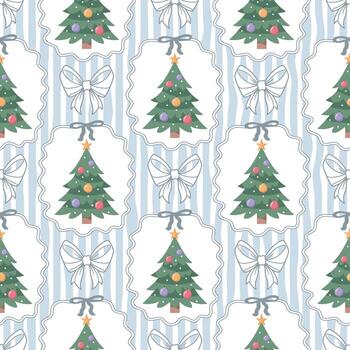 sin costura modelo con festivo invierno Navidad arboles y arcos retro antecedentes. vector