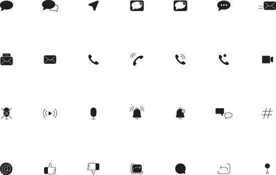 botón ui ux social y comunicación íconos colección vector