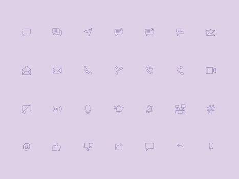 desconectado ui ux social y comunicación íconos colección vector