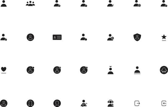botón ui ux usuario y cuenta íconos colección vector