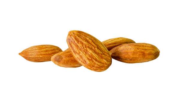 Marrone mandorla noccioline nel pila isolato con ritaglio sentiero nel file formato png