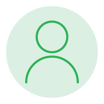 abstract geen color user avatar icon flat design vector