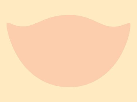 abstract design of a orange color of hand-draw shape flat vector