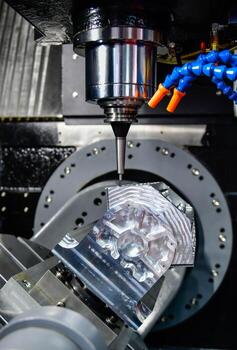 The 5-axis CNC mills machines for design configuration that utilizes a swivel head machine photo