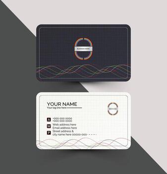 Stylish business card design example vector