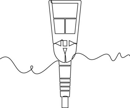 one line art Dive Computer illustration. line art, one continuous line, simple, hand drawn and sketch style. for icons, symbols, signs or logos. vector