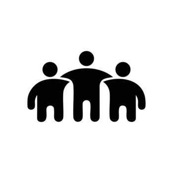 Teamwork unity and community support concept icon vector