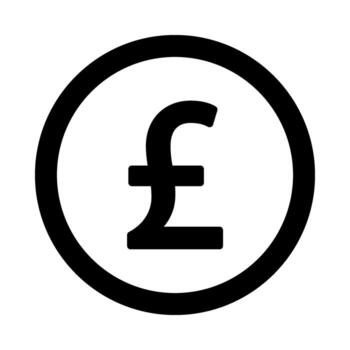 Reino Unido libra libra esterlina moneda circulo icono colocar, sólido y contorno diseño, sencillo a utilizar para negocio necesidades y a complemento presentaciones vector