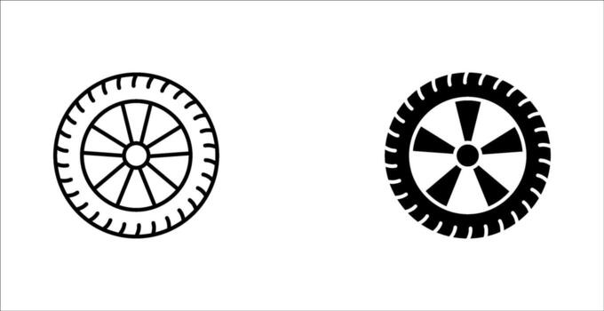 Tyres linear icon set. Car service thin line customizable illustration. Contour symbol. isolated outline drawing. Editable stroke vector