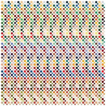 A cheerful design featuring an array of colorful dots on a plain white surface. vector