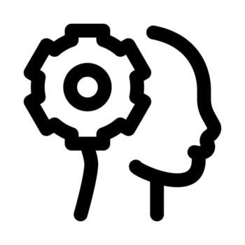 cerebro pensando creativo icono para moderno y profesional mente, idea, y resolución de problemas proyectos vector