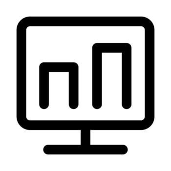 Analysis modern icon for professional and creative data, research, and insight projects vector