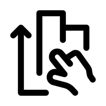 Chart modern icon for professional and creative data visualization and analysis projects vector