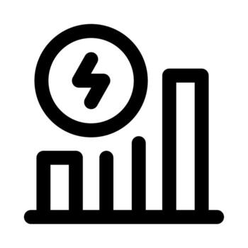 Energy Consumption minimal icon for modern and professional power and efficiency projects vector