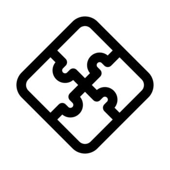 rompecabezas creativo icono para moderno y profesional resolución de problemas y juego diseño proyectos vector