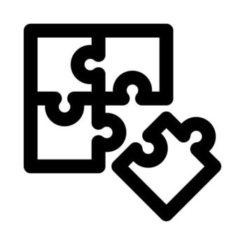 Puzzle modern icon for professional and creative problem-solving, logic, and mind projects vector