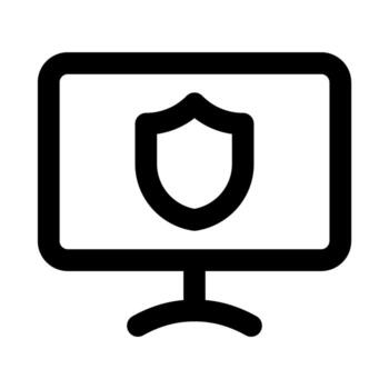 seguro computadora moderno icono para profesional y creativo la seguridad cibernética y tecnología proyectos vector