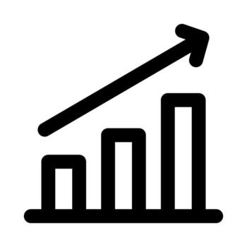 Growth Bar modern icon for professional and creative data visualization and business projects vector