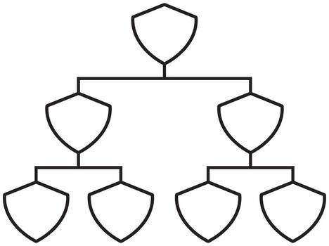 hierarchy chart line vector