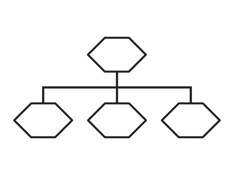 Hand Drawn Business Structure Hierarchy Chart Line vector