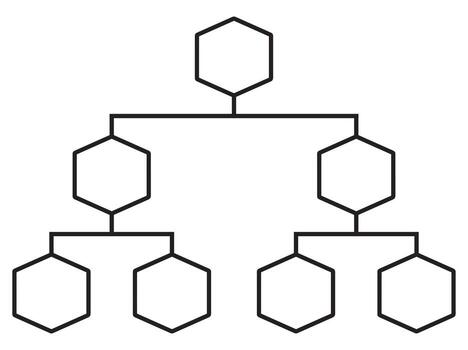 Business Hierarchy Chart Infographic Line vector
