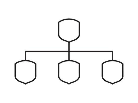 Hand Drawn flowchart line hierarchy vector