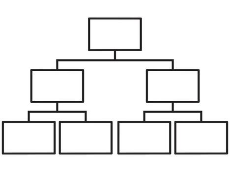 Business Structure Hierarchy Chart Line vector