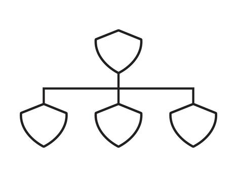 diagrama de flujo línea jerarquía negocio infografía vector