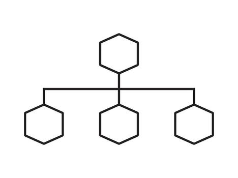 jerarquía gráfico infografía línea vector