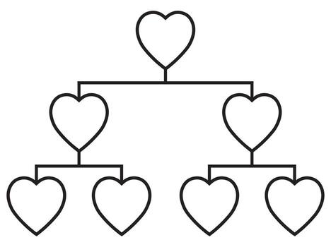 social Structure Hierarchy Chart Line vector