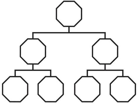 Hand Drawn Hierarchy Chart Infographic Line vector