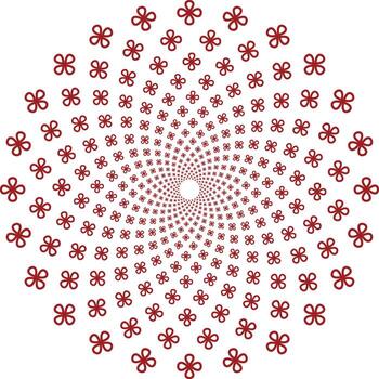 Abstract floral pattern isolated on white background creates a mesmerizing and intricate design element vector