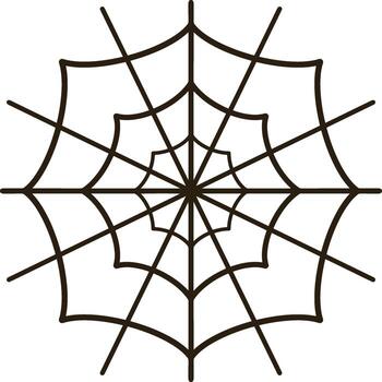 Spider web with black lines vector