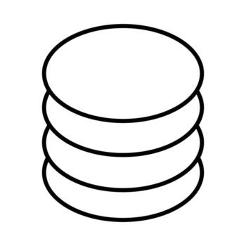 Data Stack Icon A Clean Modern Illustration of a Data Stack Symbolizing Information Databases and Technological Advancements vector