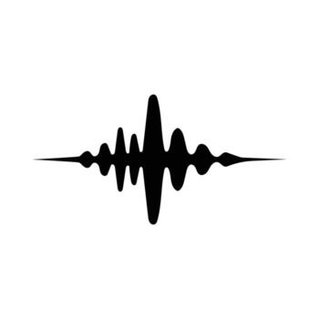 A black soundwave pattern is displayed against a transparent backdrop with oscillating amplitude vector