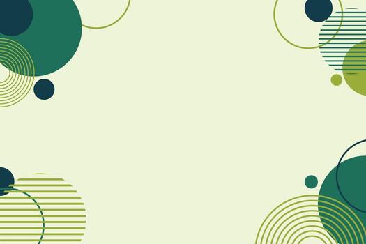 Abstract background with green circles and lines for presentation vector