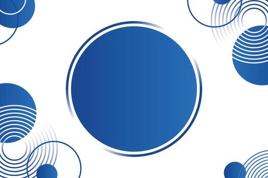 Abstract background with blue circles on a clean white surface vector