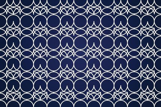 elegante blanco geométrico modelo en un profundo azul antecedentes diseño vector