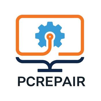 eso apoyo y computadora mantenimiento logo diseño vector