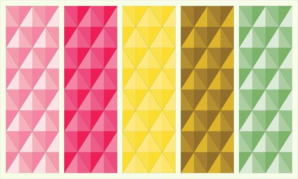 Geometric Pattern with graadient Colorful Triangles vector