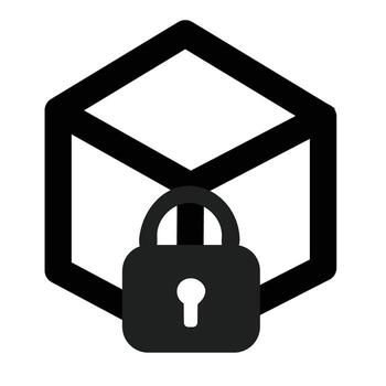 seguro digital caja un negrita ilustración de un digital caja asegurado por un candado simbolizando la seguridad y intimidad en el digital reino vector