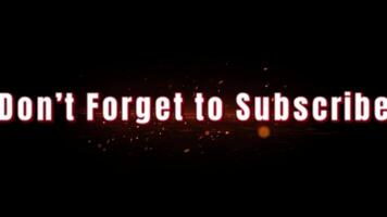 en dynamisk och fånga uppmärksamheten ring upp till verkan 4k titel den där läser do inte glömma till prenumerera, återges i djärv, röd text med ett spännande, grynig bakgrund textur och flygande brand gnistor. video