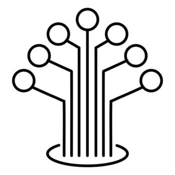 Optical cable icon. Network conceptual. Optical fiber cable icon isolated on white background. Future technology with high speed internet, large data. Digital internet outline illustration. vector