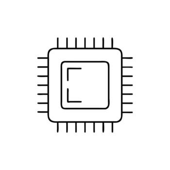 UPC icono línea Arte con cuadrado forma y patas delineando el perímetro en blanco vector