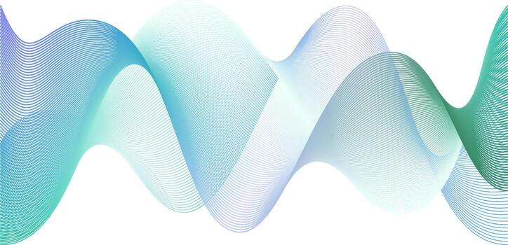 Colorful wavy line abstract design vector