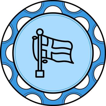 bandera Dinamarca personalizado plano diseño forma vector