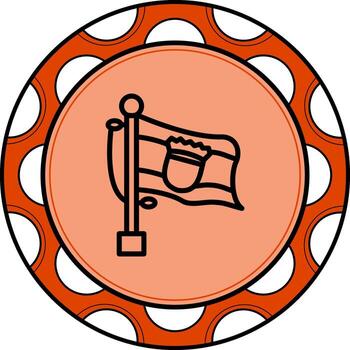 Flag Croatia Custom UI Art Layout vector