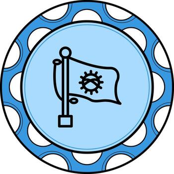 Flag Kyrgyzstan Dynamic UI Design Object vector