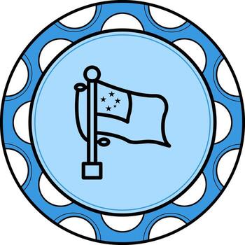 Flag Samoa Minimal Flat Art Feature vector